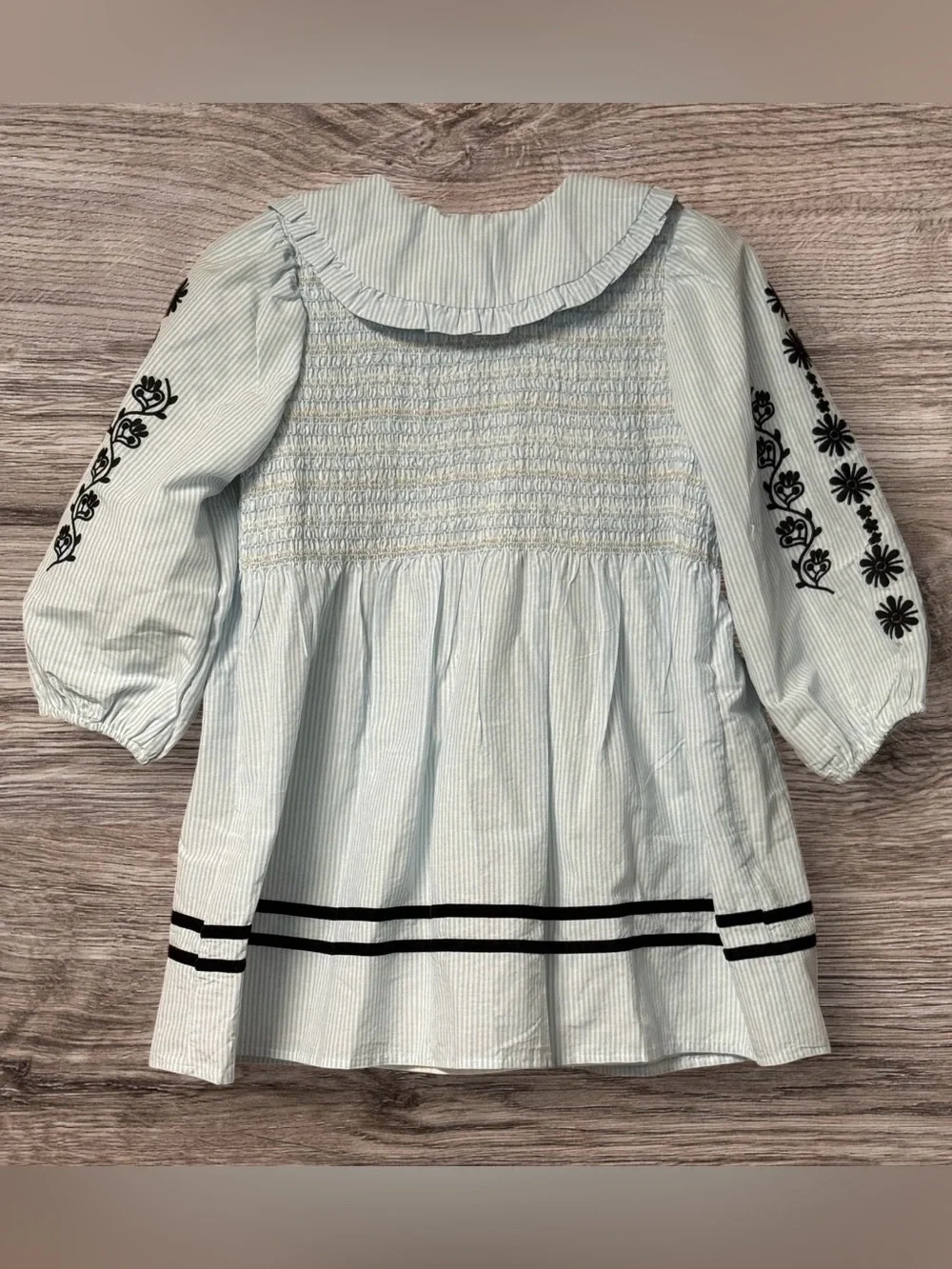 NWT Bonjour Diary Tunique in Light Blue Stripe SZ 8